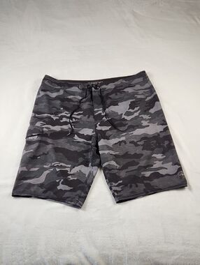 O'Neill Men's Hyperfreak‎ Boardshorts Grey And Black Camo Size 36
